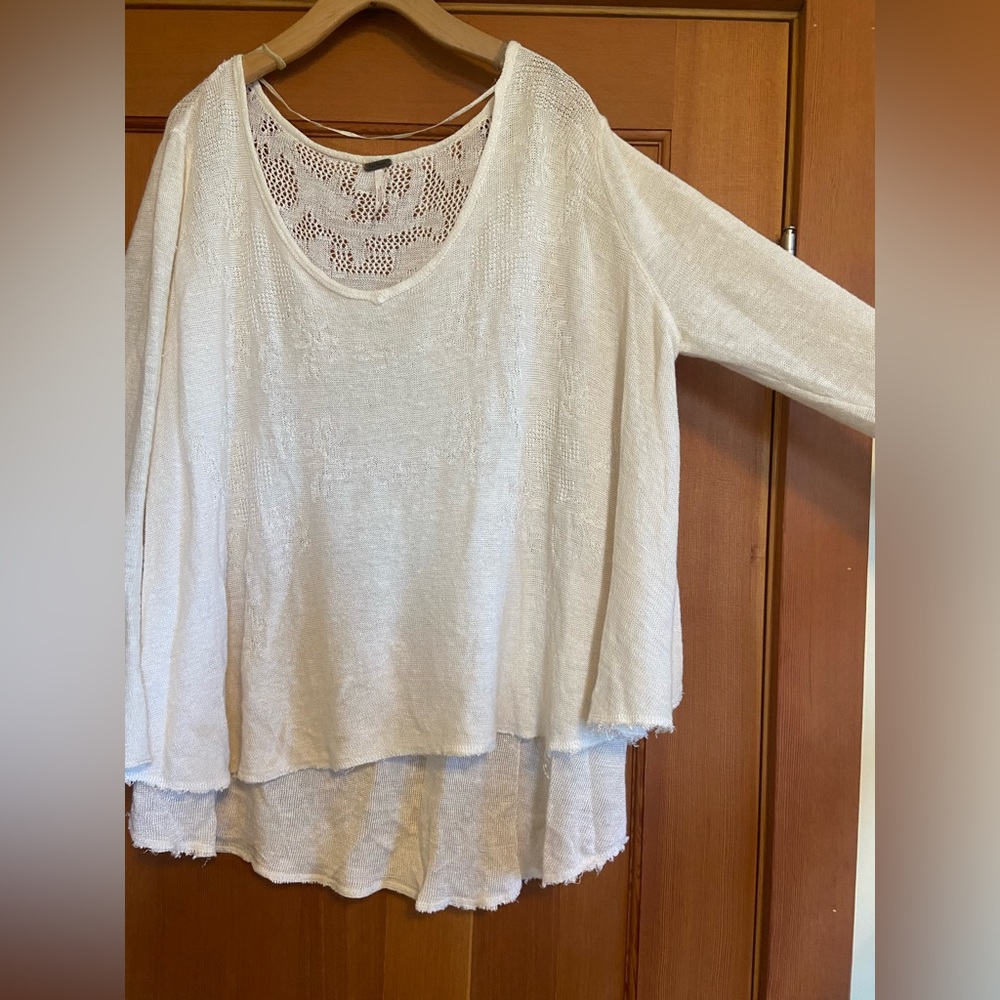Free People Oversized Linen Knit Top - Picture 9 of 14